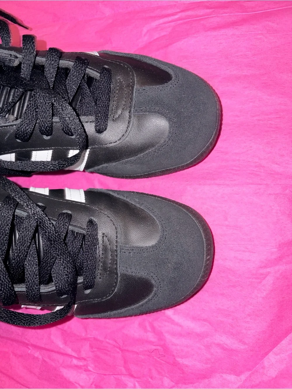 adidas Black and White Samba Classic Sneakers for Kids